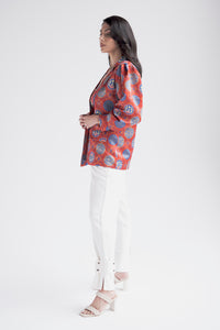 Relaxed cotton track pants with detachable tab cuffs in white